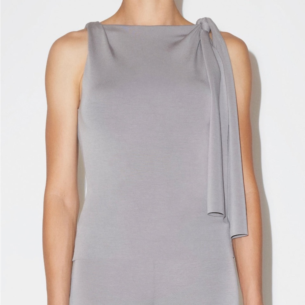 Khy Sueded Stretch Knotted top steel grey